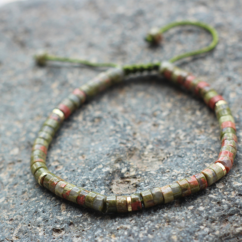 unakite gold spacer