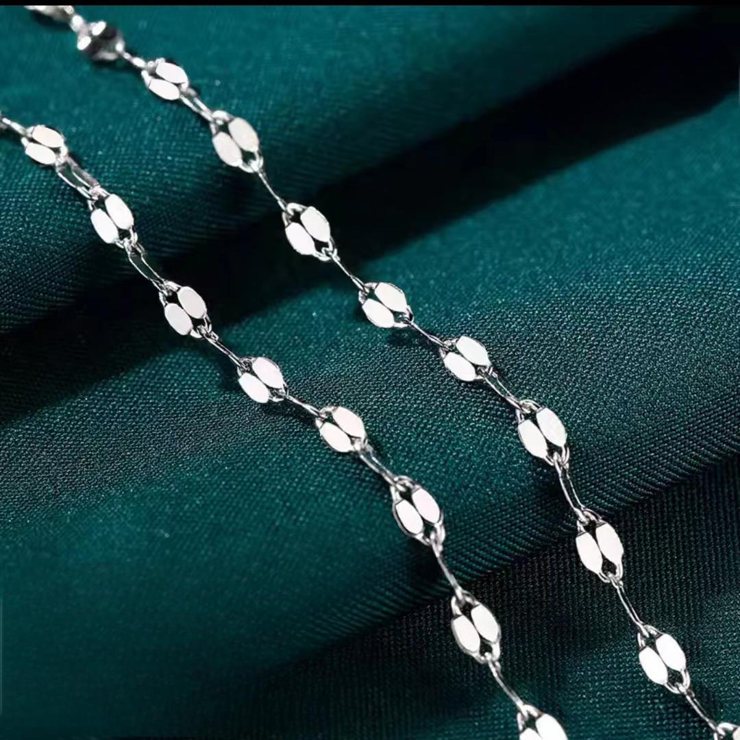 Lip Chain -40cm with 5cm extender chain-White
