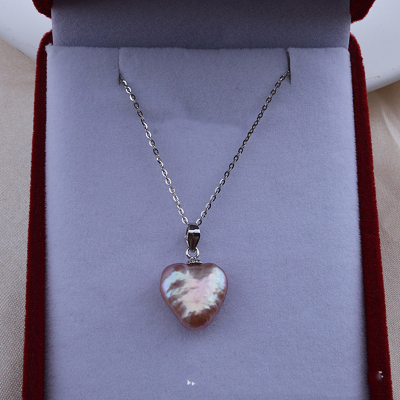 Purple love pearl pendant