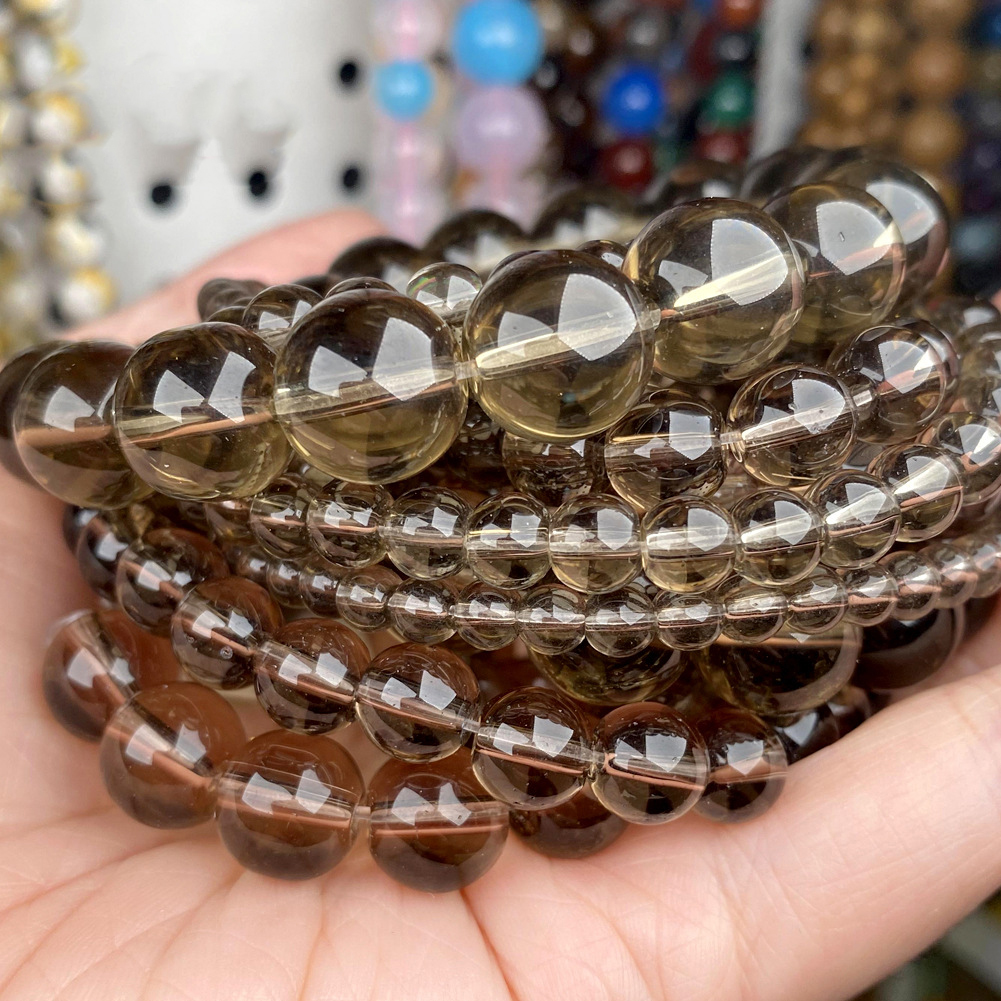 6mm imitation citrine glass beads