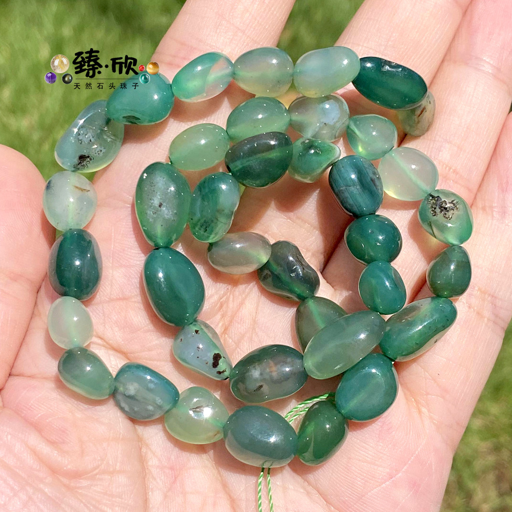 10-13mm green agate