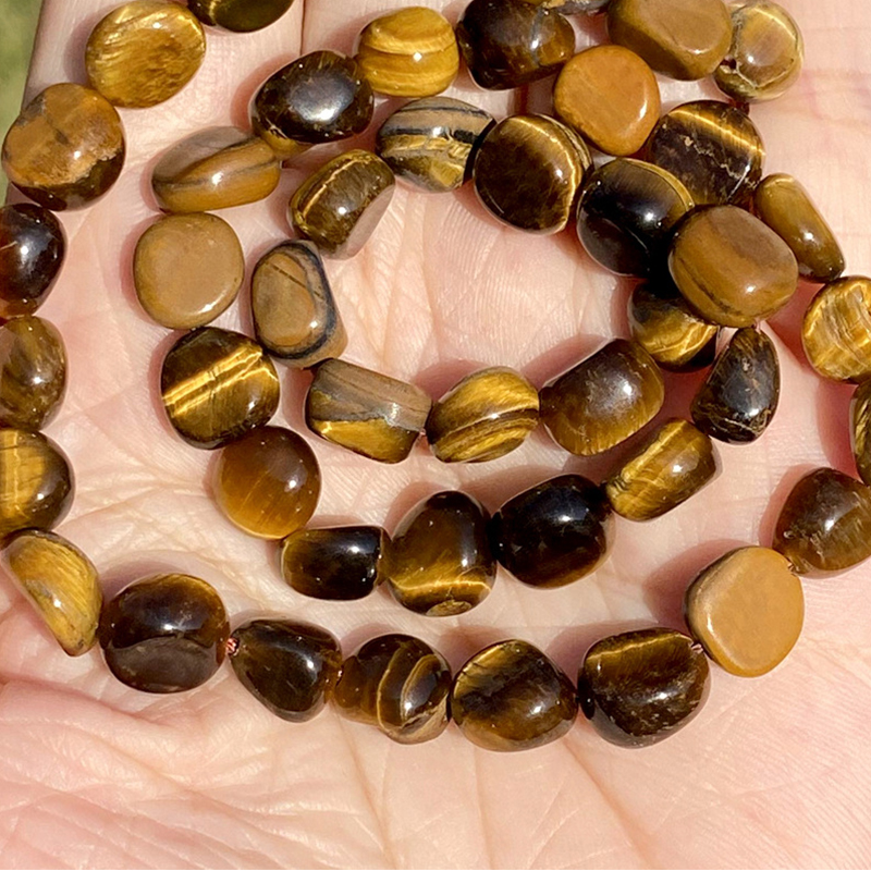 With shape Yellow Tiger Eye 8-10mm