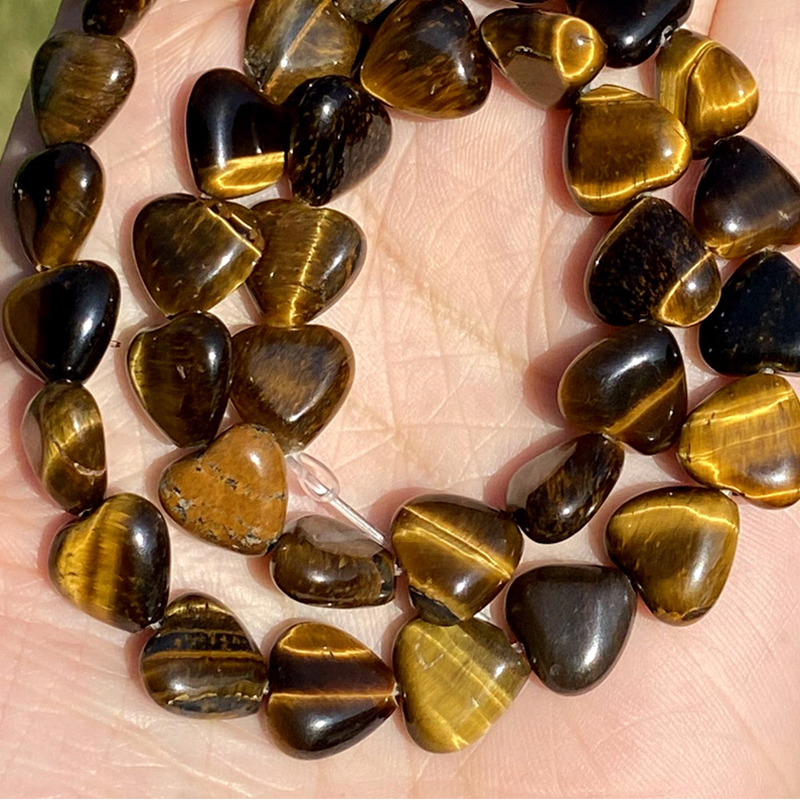 10mm love yellow tiger eye