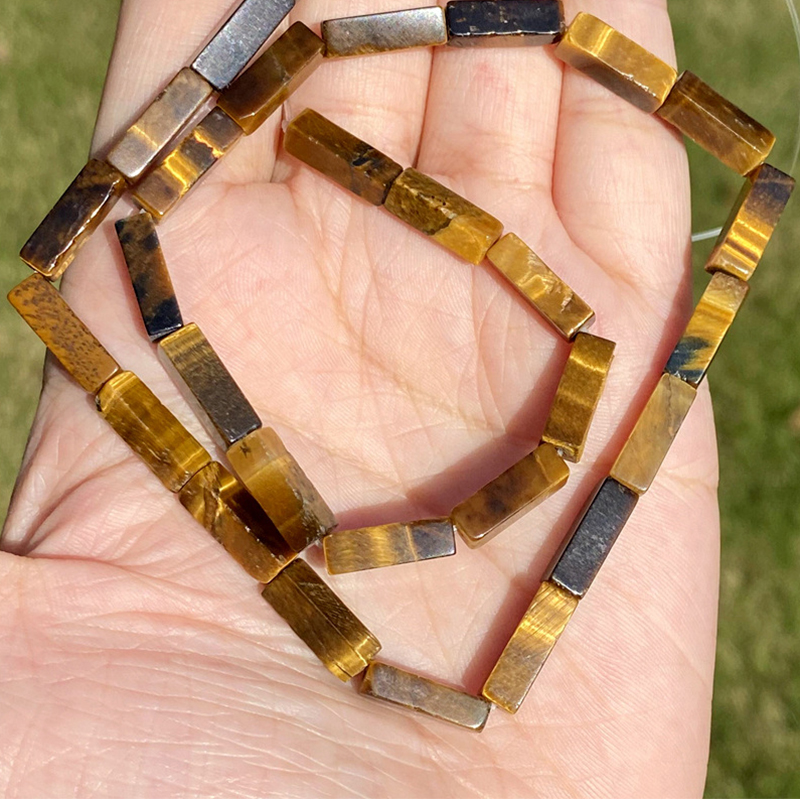 Square column yellow tiger eye 4x13mm