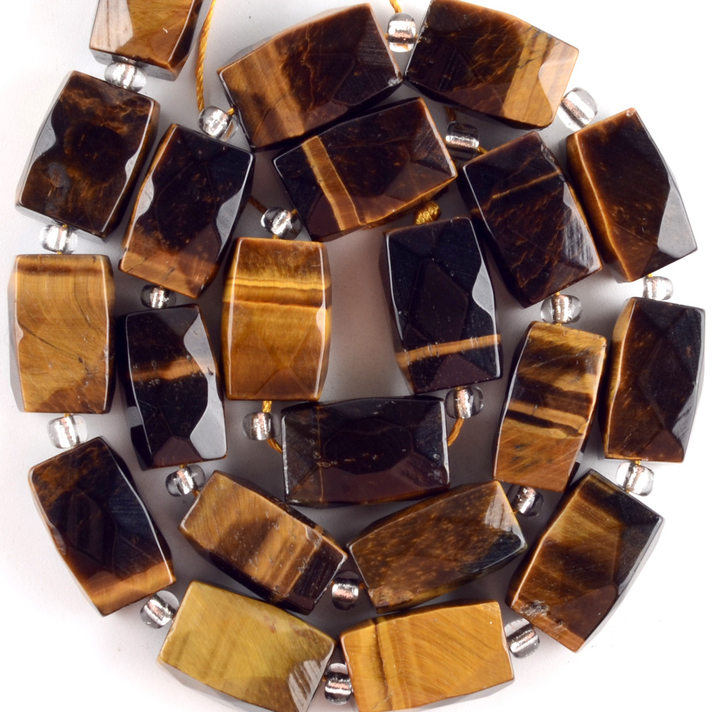 13x18mm Cuboid Facet Yellow Tiger Eye