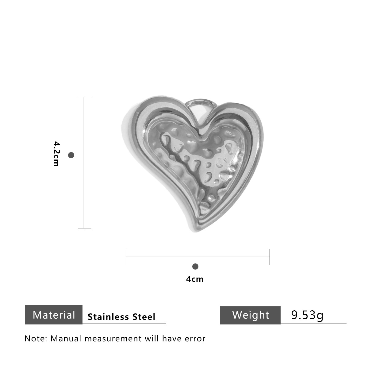 Steel color right heart