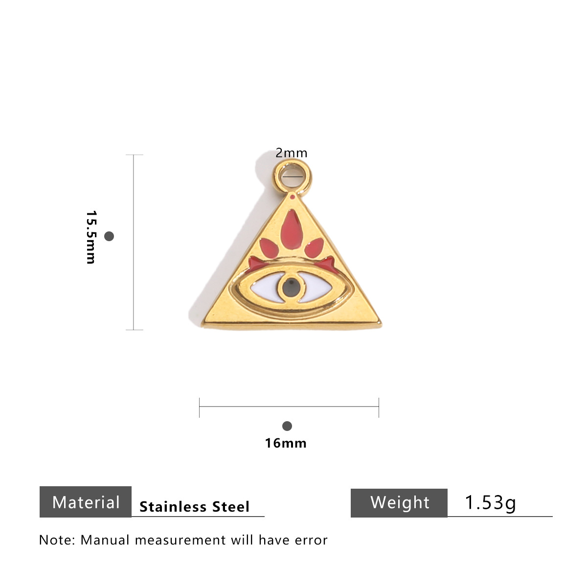 Triangular red eyes