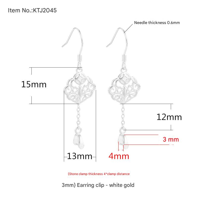 Type B- white gold {clip distance 3mm clip thickness 4mm}