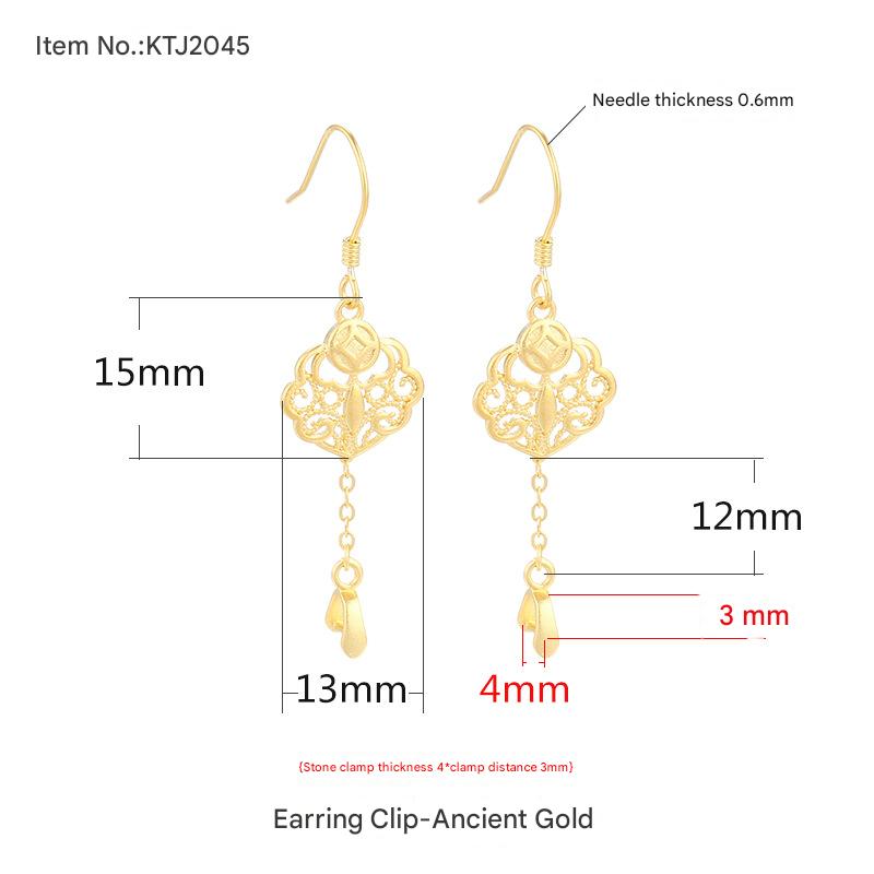 Type B- ancient gold {clip distance 3mm clip thickness 4mm}