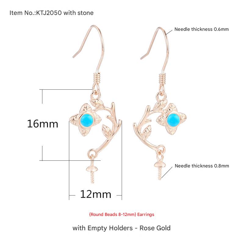 Type C with stone-rose gold {Stone position 8-12mm}