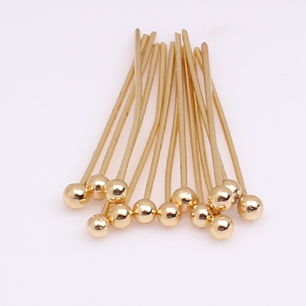 14K gold/ball needle