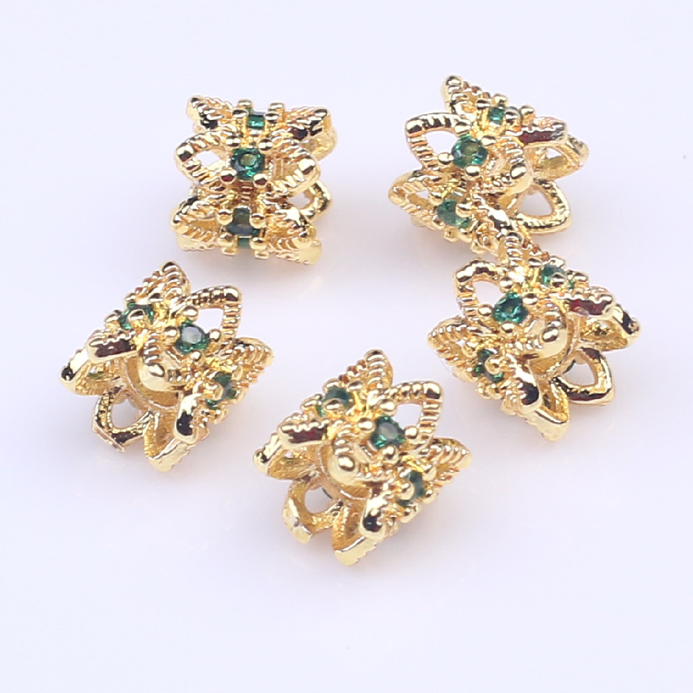 18K gold/Green Zirconium