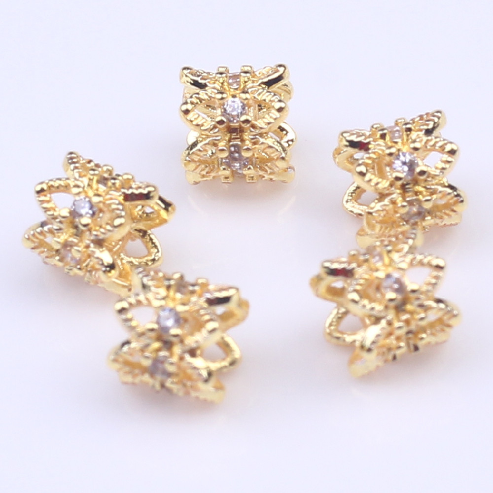 18K gold/White Zirconium