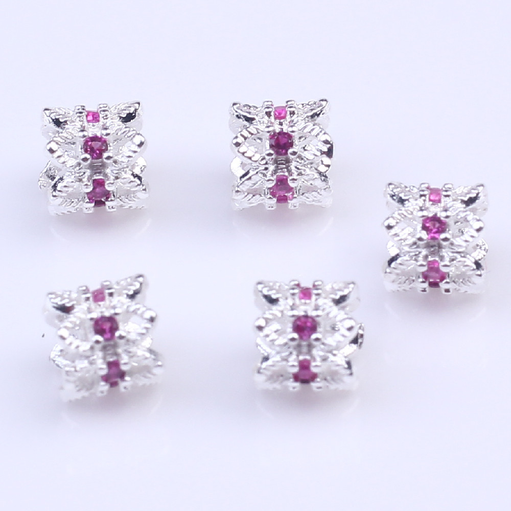 Silver/Red Zirconium