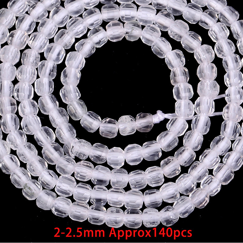 2-2.5mm faceted square plate white crystal
