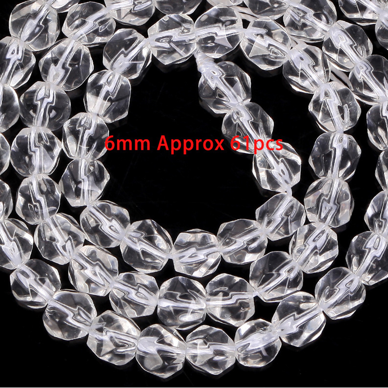 6mm cut white crystal