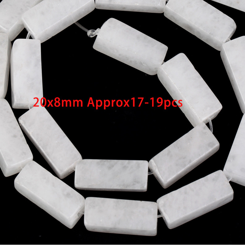 20x8mm rectangular column white crystal