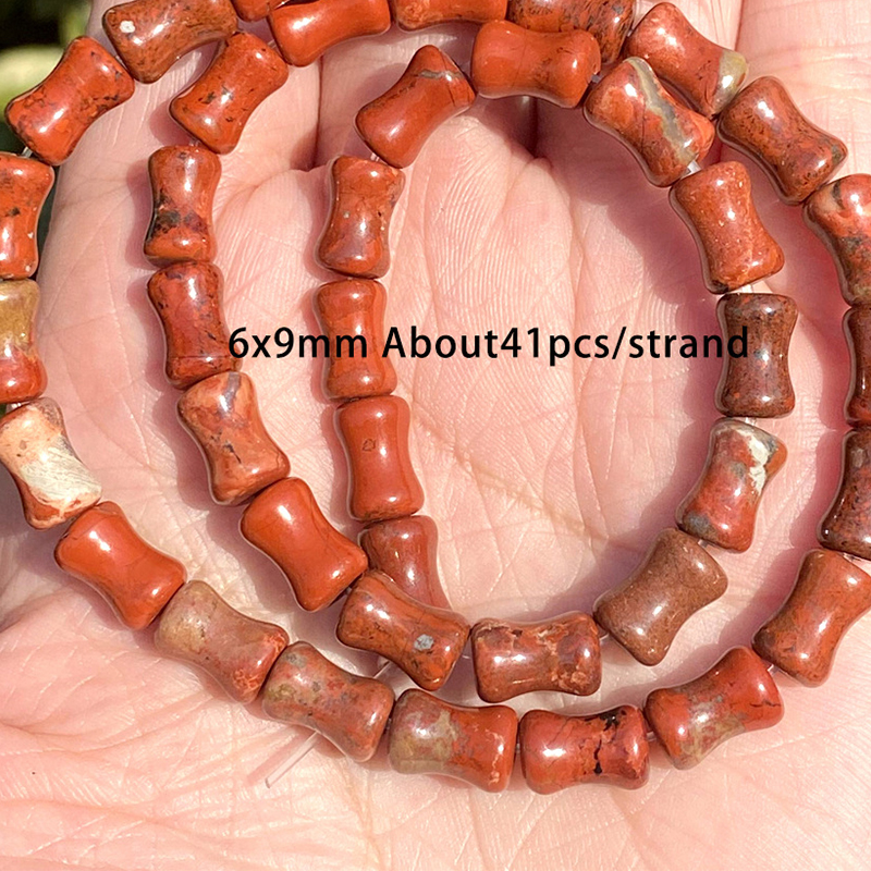 6x9mm bamboo red stone
