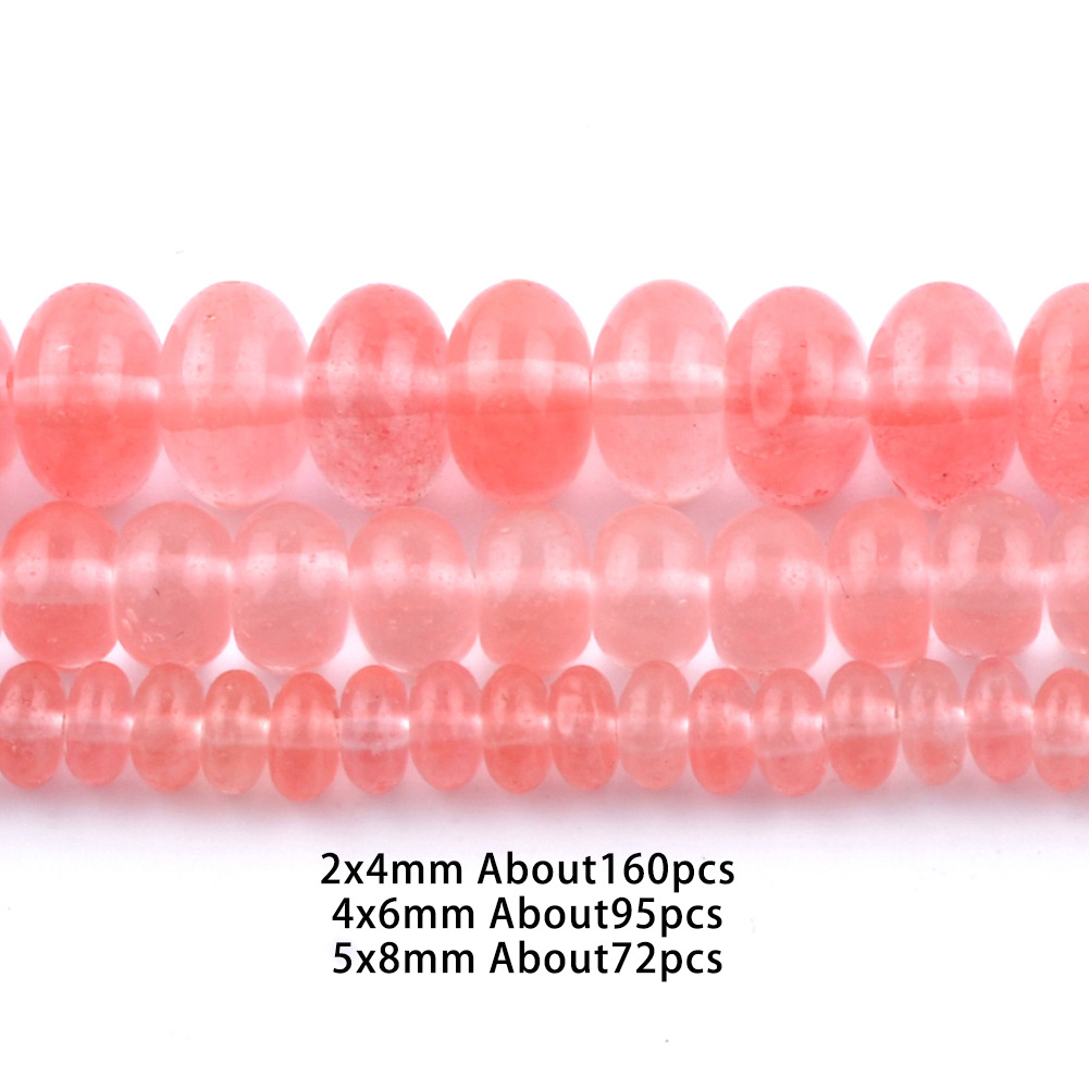 2x4mm abacus beads watermelon red