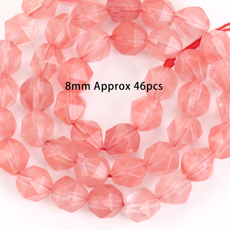 8mm all-cut watermelon red