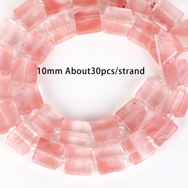 10mm square watermelon red