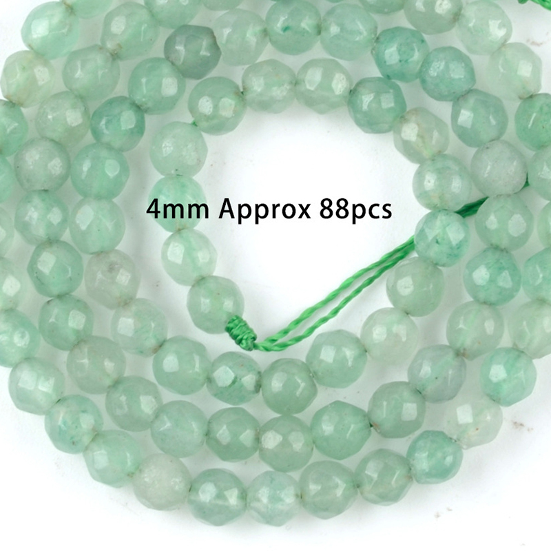4mm faceted green aventurine