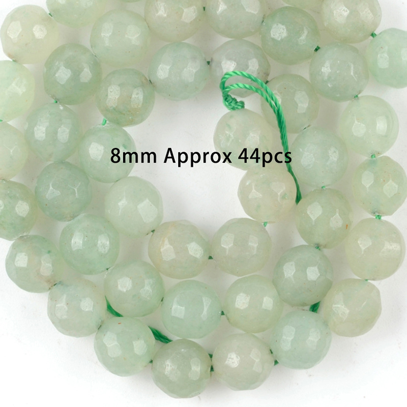 8mm faceted green aventurine