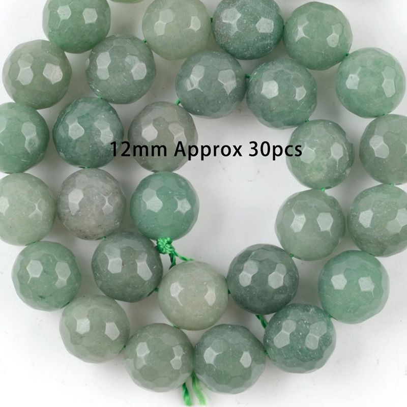 12mm faceted green aventurine