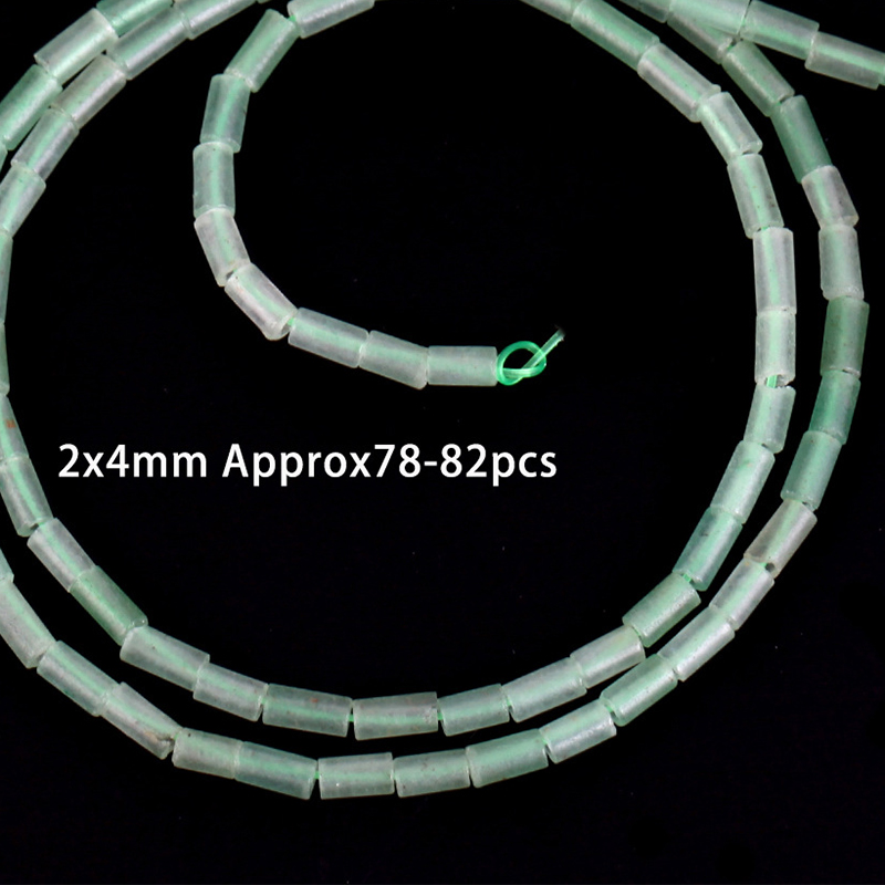 2x4mm cylindrical green aventurine