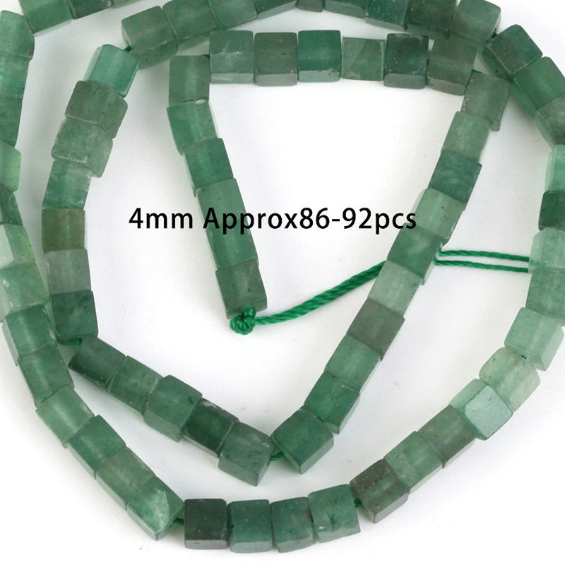4mm square green aventurine