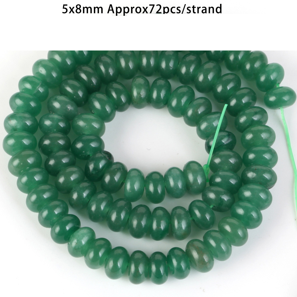 5x8mm abacus beads green aventurine