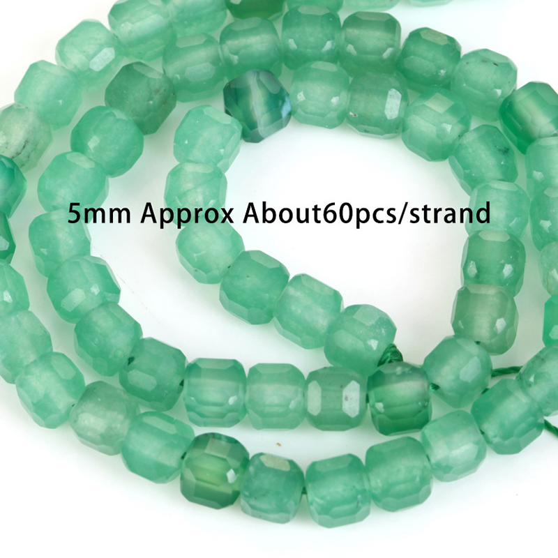 5mm sectioned square b color green aventurine