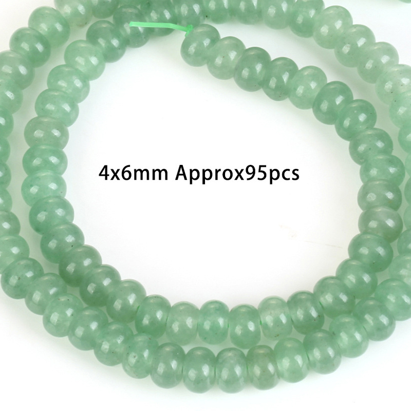 4x6mm abacus beads green aventurine