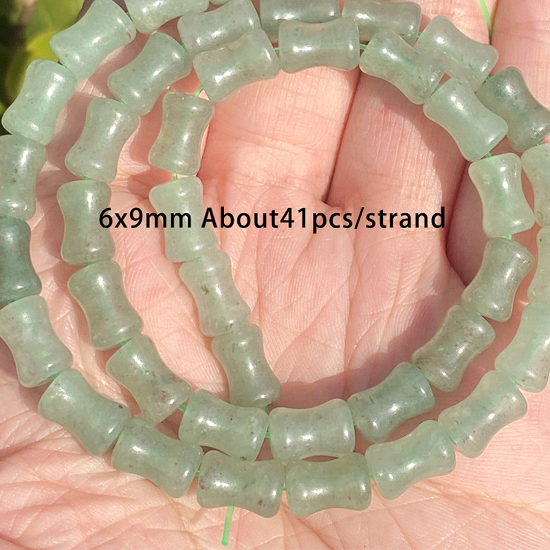 6x9mm bamboo green aventurine