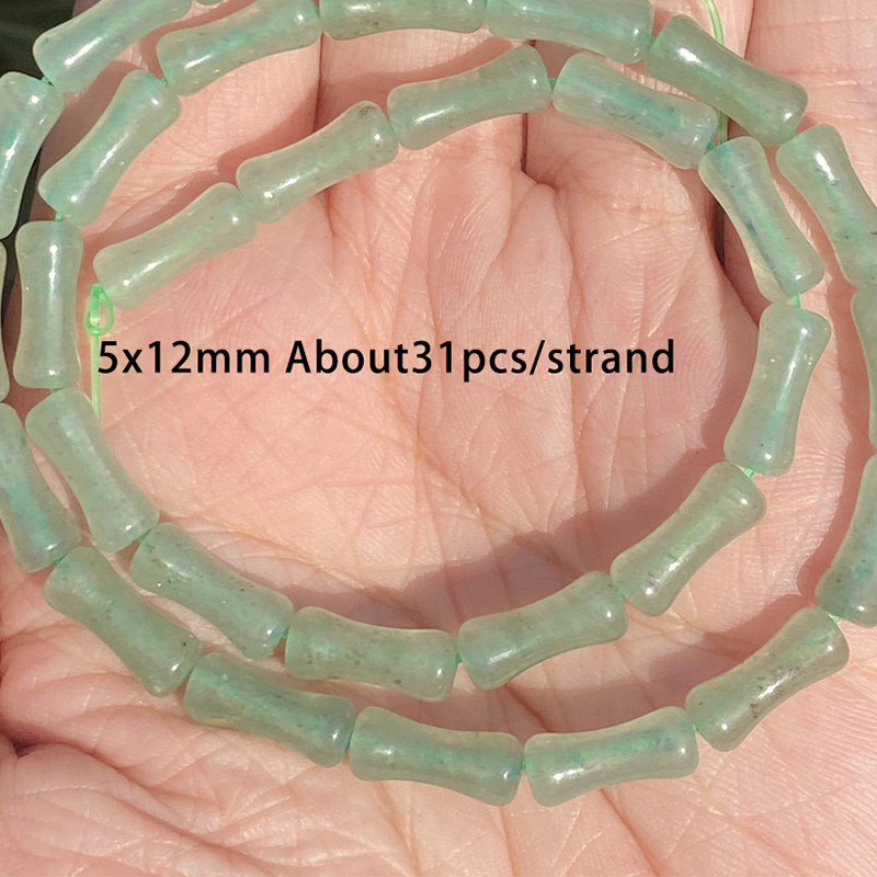 5x12mm bamboo green aventurine