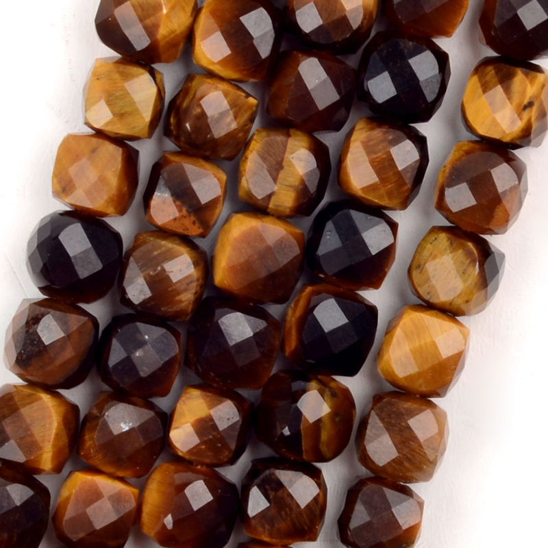 4.8-5.5mm yellow tiger eye cut square