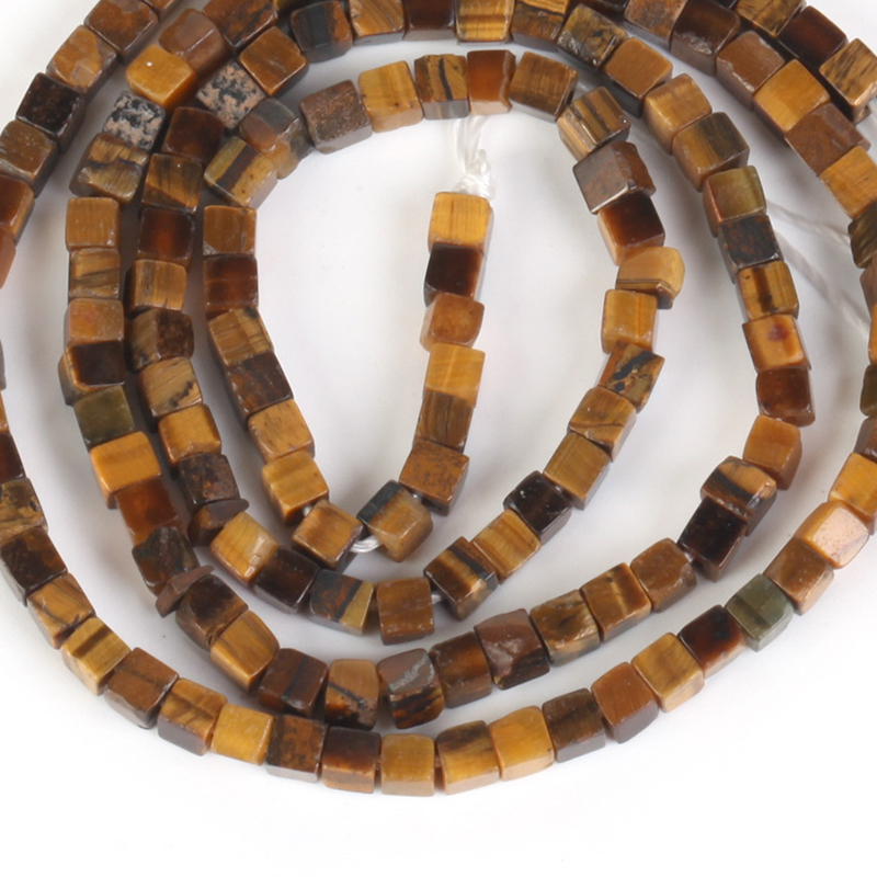 2x2mm square yellow Tiger Eye