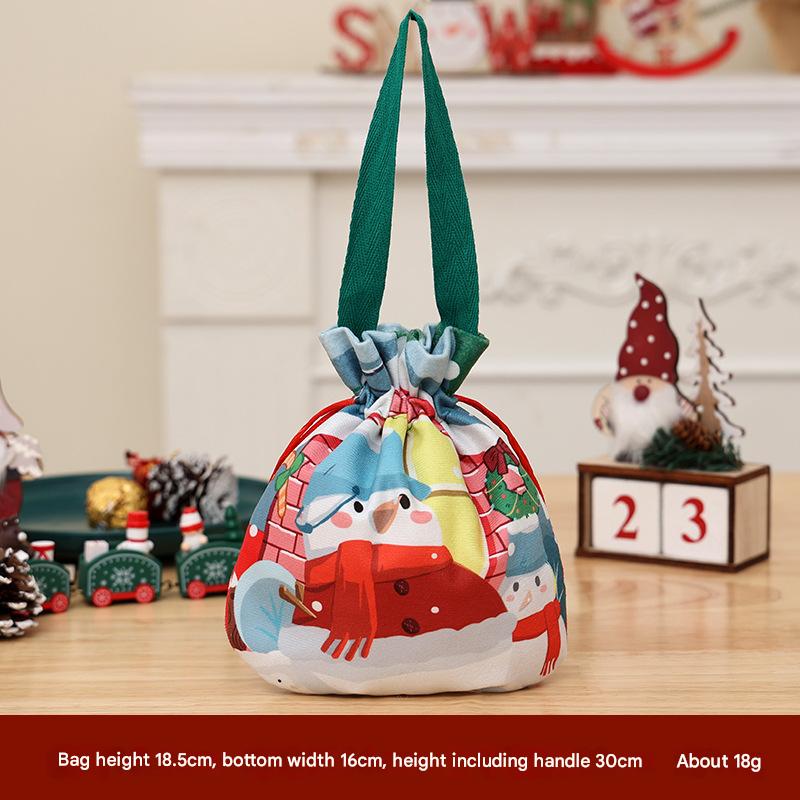 Flannel cartoon apple bag snowman