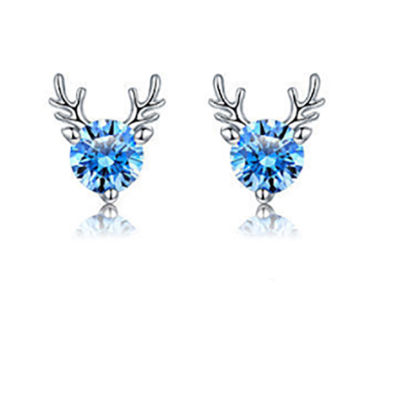 blue earring stud