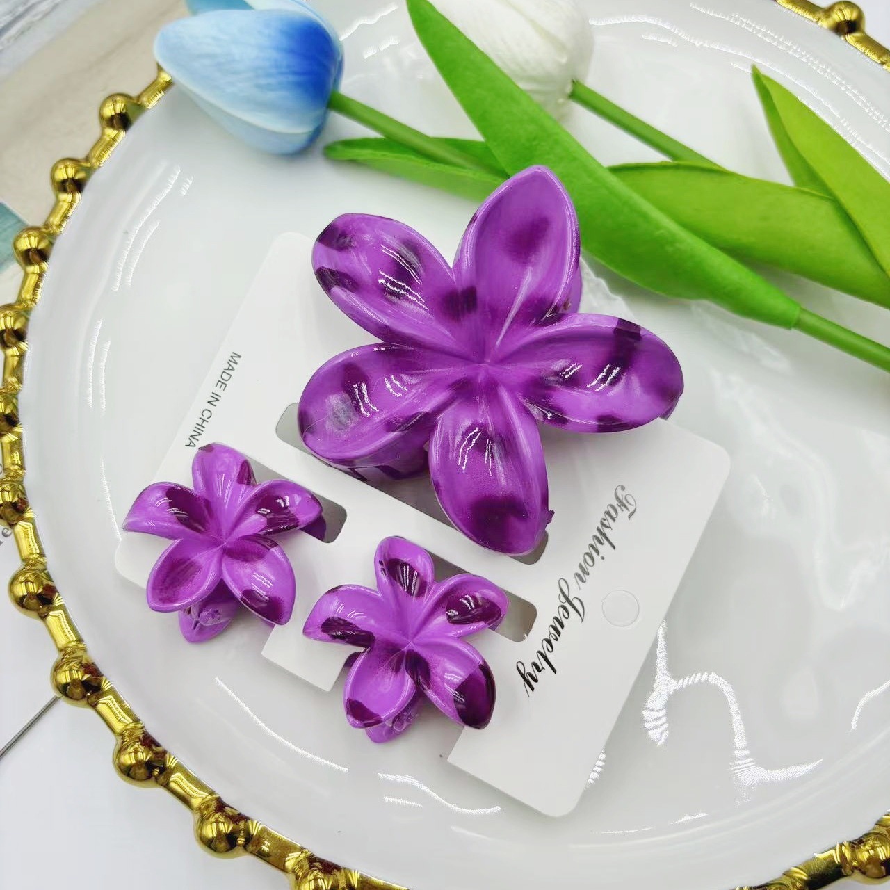 Purple three-piece set