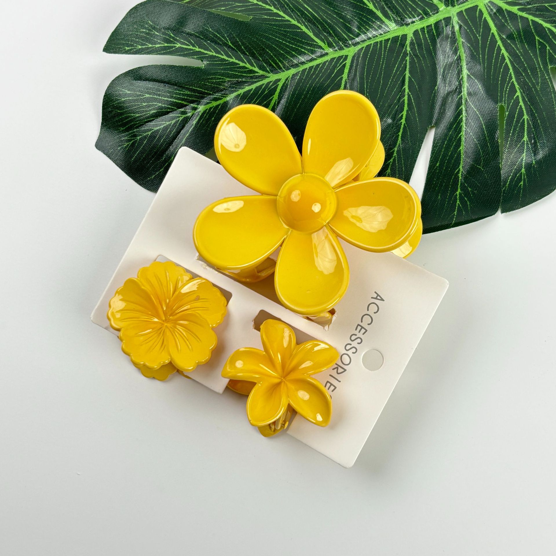 Five-petal flower three-piece set (yellow)