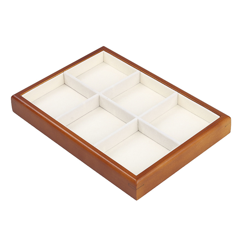 Brown 6-grid rice white velvet