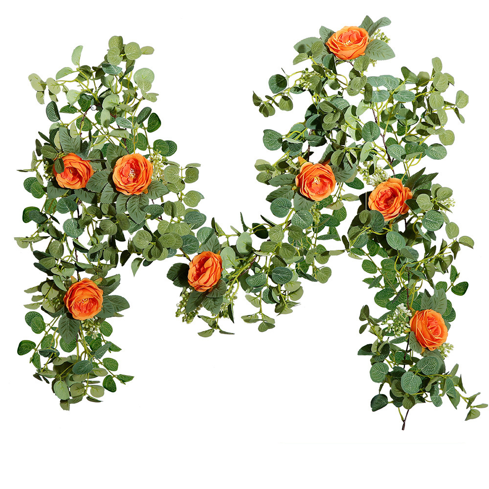 Money Leaf Flower Vine Encryption Orange