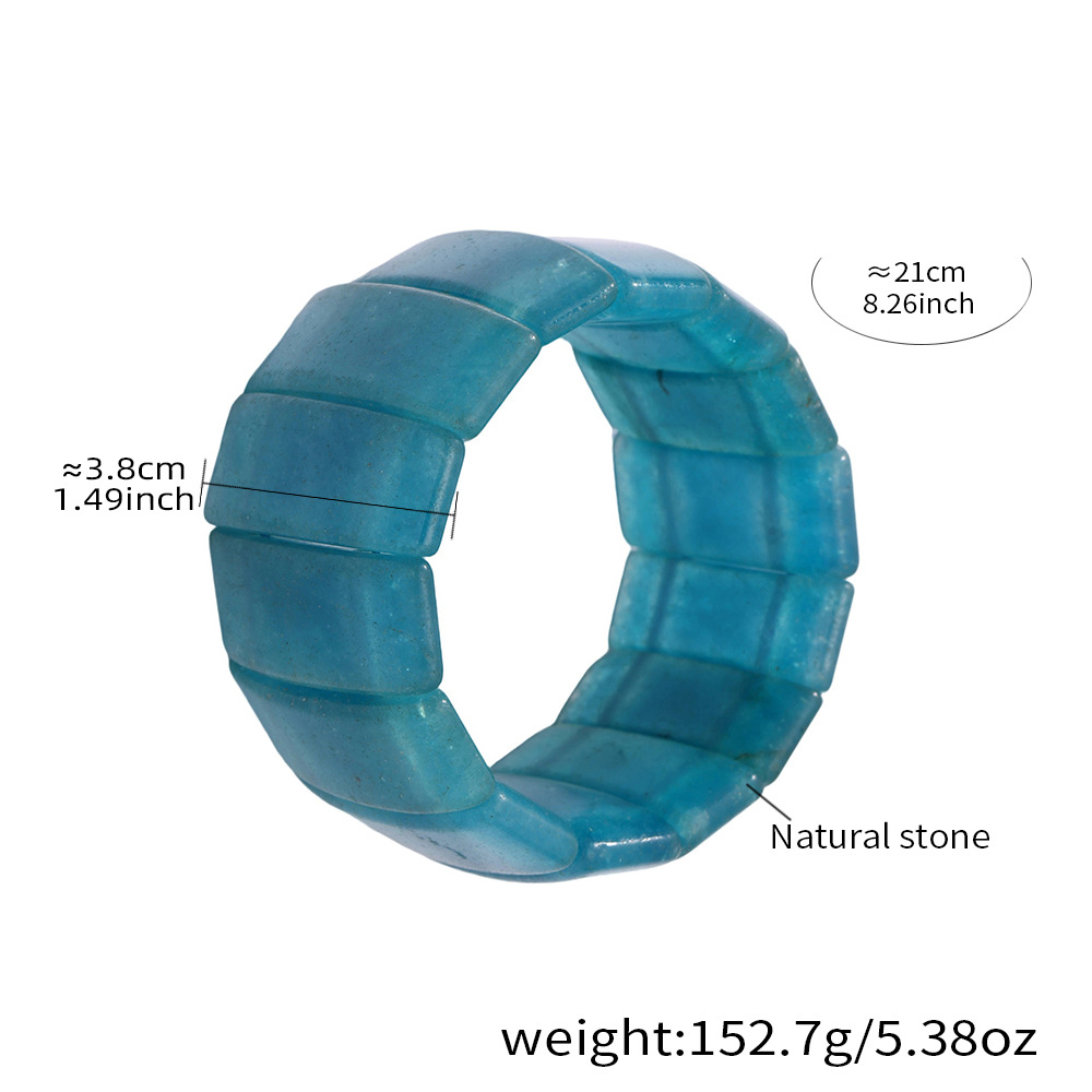 E658-blue natural stone bracelet 21cm
