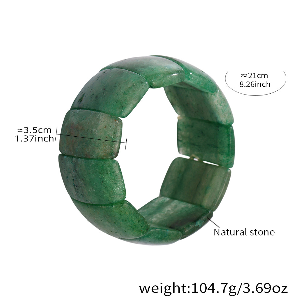E658-green natural stone bracelet 21cm