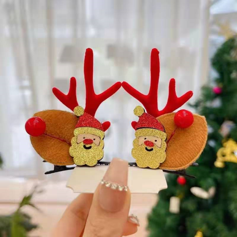 6# Santa Claus head red antlers