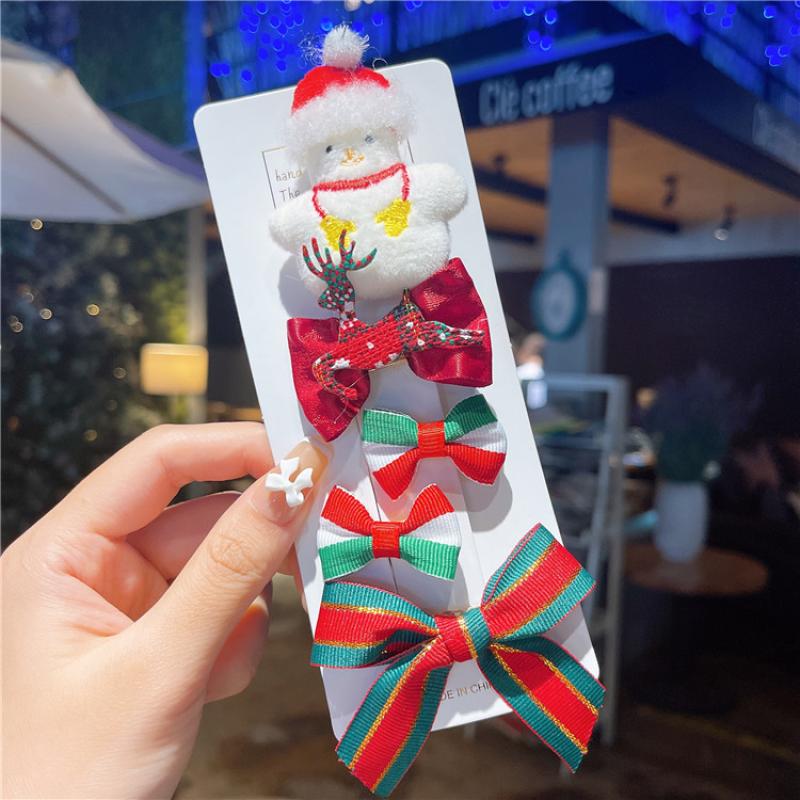 No. 3 Christmas snowman Red Hat five-piece set