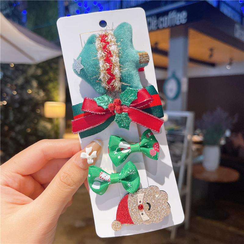 No. 4 fabric Christmas tree five-piece set