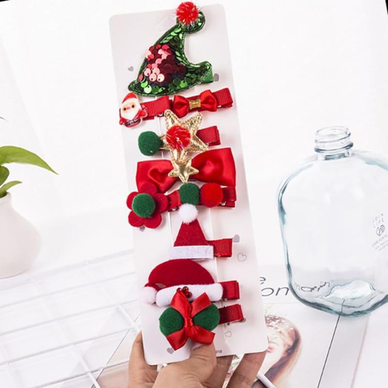 7. Green Christmas Hat 10 Piece Set