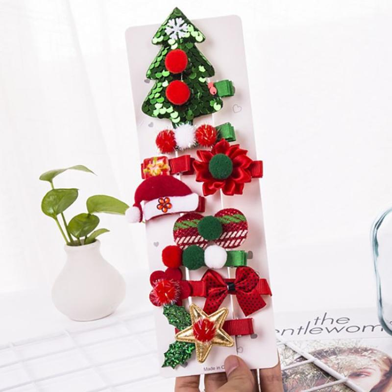 13. Sequin fur ball Christmas tree 10 piece set